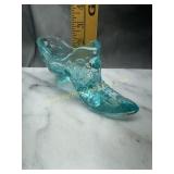 Fenton aqua hand painted shoe