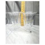 Pair of lead crystal candle lanterns