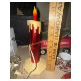 Vintage lighted Christmas candle