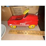 Miniature fire truck pedal car replica
