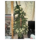 Small lighted Christmas tree