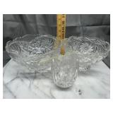 Crystal bowls and vase