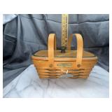 Longaberger woven memories basket with wooden lid
