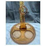 Dunbar glass beverage caddy tray