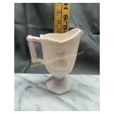 Pink milk glass creamer
