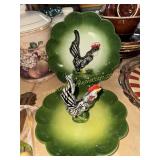Vintage rooster dishes