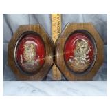 Vintage owl art wall plaques