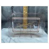 Pink lords supper bread plate