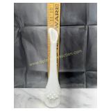 Milk glass hobnail swung bud vase