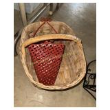 Basket and metal wall pocket
