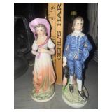 Pinky and blue boy figurines