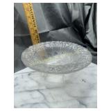 Frosted embossed footed bowl