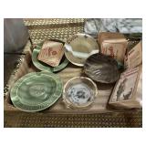 Advertising ashtrays and bar coasters