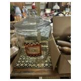 Glass candy jar