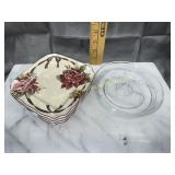 Poinsettia dessert dishes