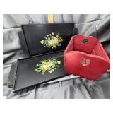 Wooden trays and crate