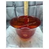 Ruby glass bowl