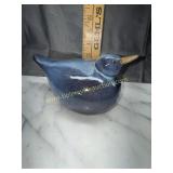 Blue pottery bird