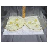 2 yellow footed platters