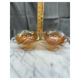 2 marigold carnival stands with handles