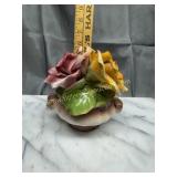 Capodimonte rose basket
