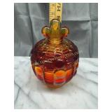 Amberina candy jar with lid
