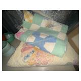 2 tattered quilts