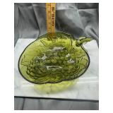 Vintage green fruit bowl