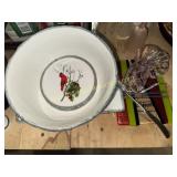 Winter serving pieces- cardinal set and others