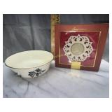 Lenox winter bowl and tealight