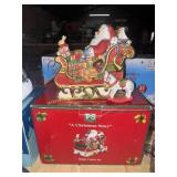 Christmas sleigh cookie jar