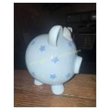 Blue piggy bank
