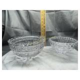 2 heavy crystal bowls