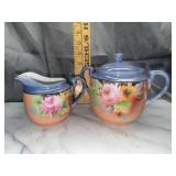 Chickaramachi Japan luster ware cream and sugar