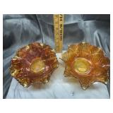 2 carnival marigold ruffle bowls
