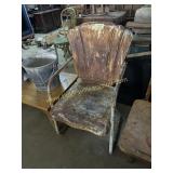 Old metal lawn chair
