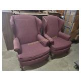 Pair of wingback chairs