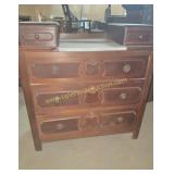 Mahogany marble top dresser base