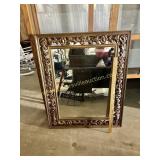 Heavy large carved mirror