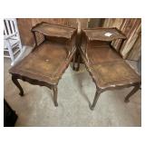 French provincial Step back side tables