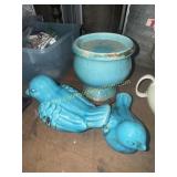 Blue pottery decor