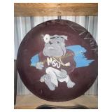 Mississippi state bulldog button sign