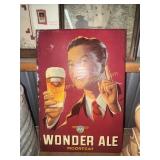 Wonder ale metal sign