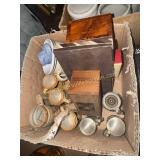 Mini stein collection and wooden boxes