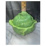 Holland mold ceramic cabbage covered bowl