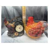 Chicken clock and covered dish