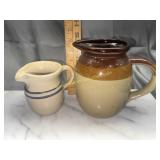 Small stoneware pitchers