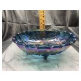 Blue carnival fruit bowl