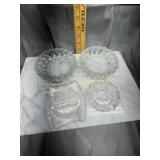 Vintage crystal ashtrays