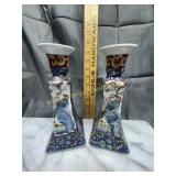 Asiatic bird candle holders